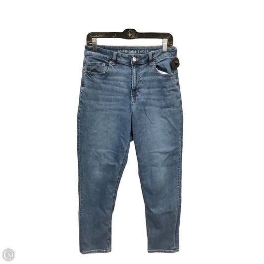 Jeans Straight By American Eagle In Blue Denim, Size: 8l