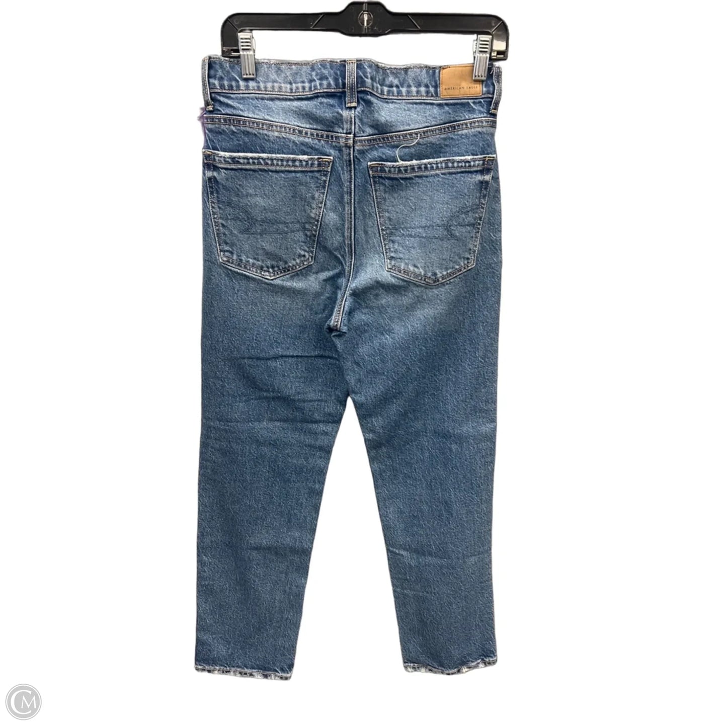 Jeans Straight By American Eagle In Blue Denim, Size: 4