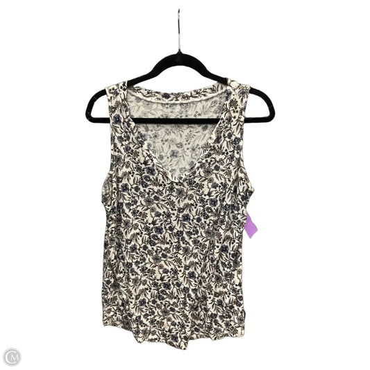 Top Sleeveless By Maurices In Floral Print, Size: L