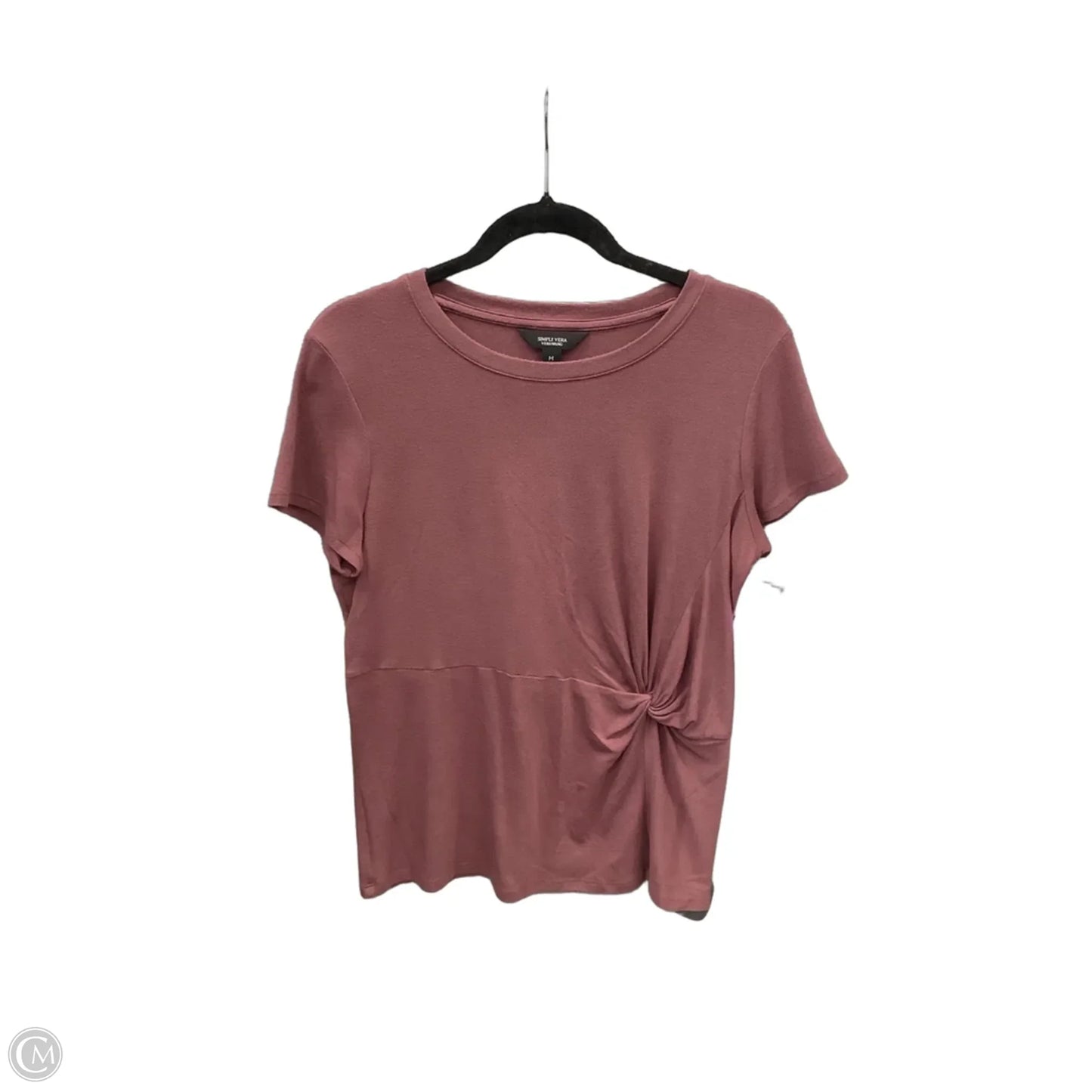 Top Short Sleeve By Simply Vera In Red, Size: M