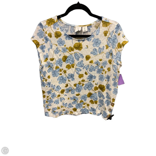 Top Short Sleeve By Joie In Floral Print, Size: L
