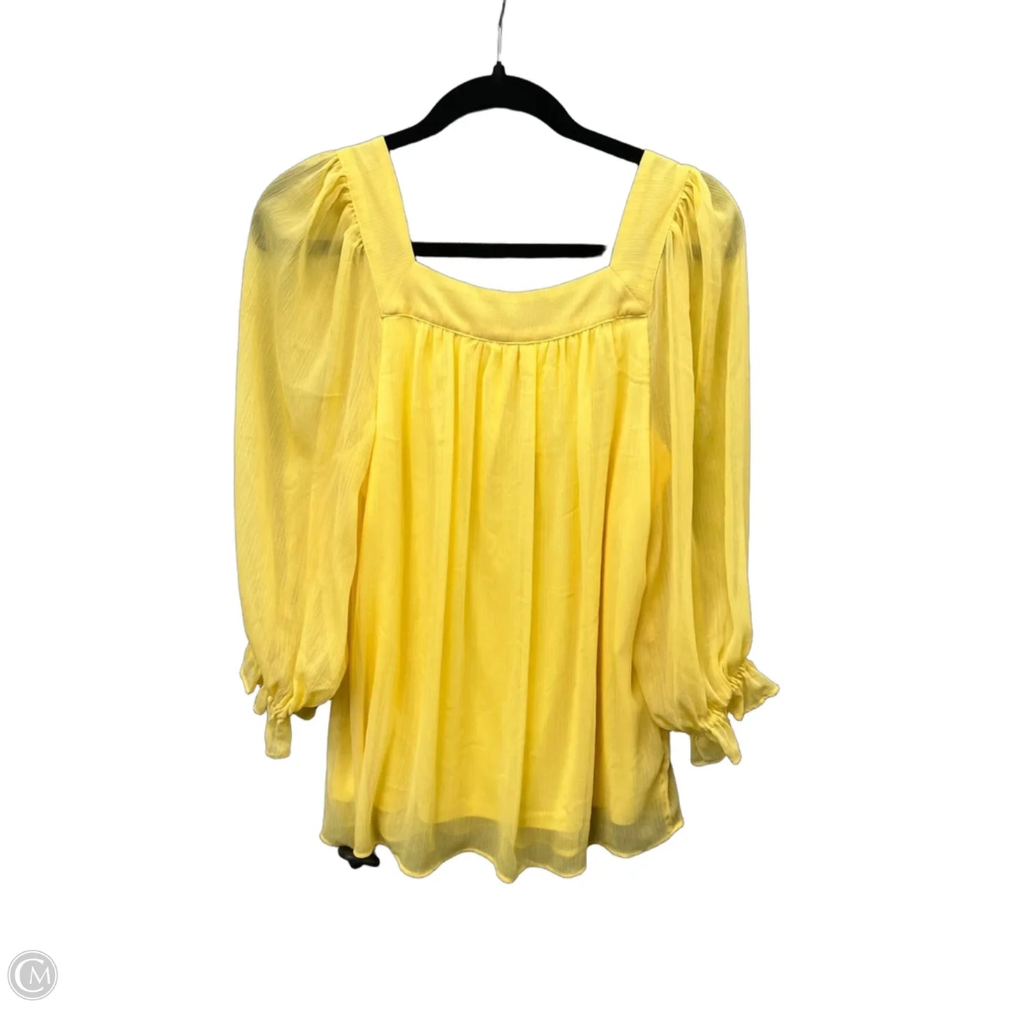 Top Long Sleeve By Lc Lauren Conrad In Yellow, Size: M