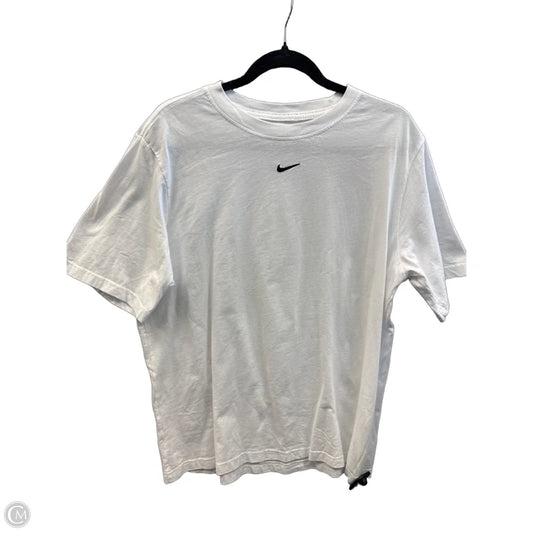 Athletic Top Short Sleeve By Nike Apparel In White, Size: M