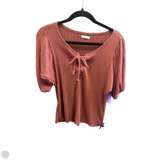 Top Short Sleeve By Maurices In Pink, Size: Xs