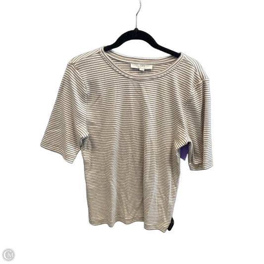 Top Short Sleeve By Loft In Striped Pattern, Size: Xl