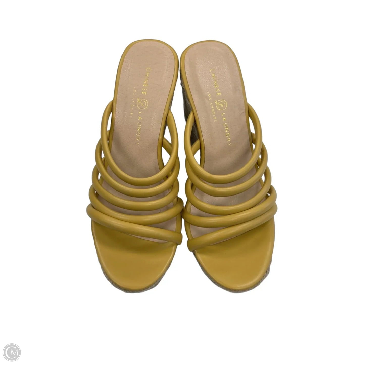 Sandals Heels Wedge By Chinese Laundry In Yellow, Size: 8.5
