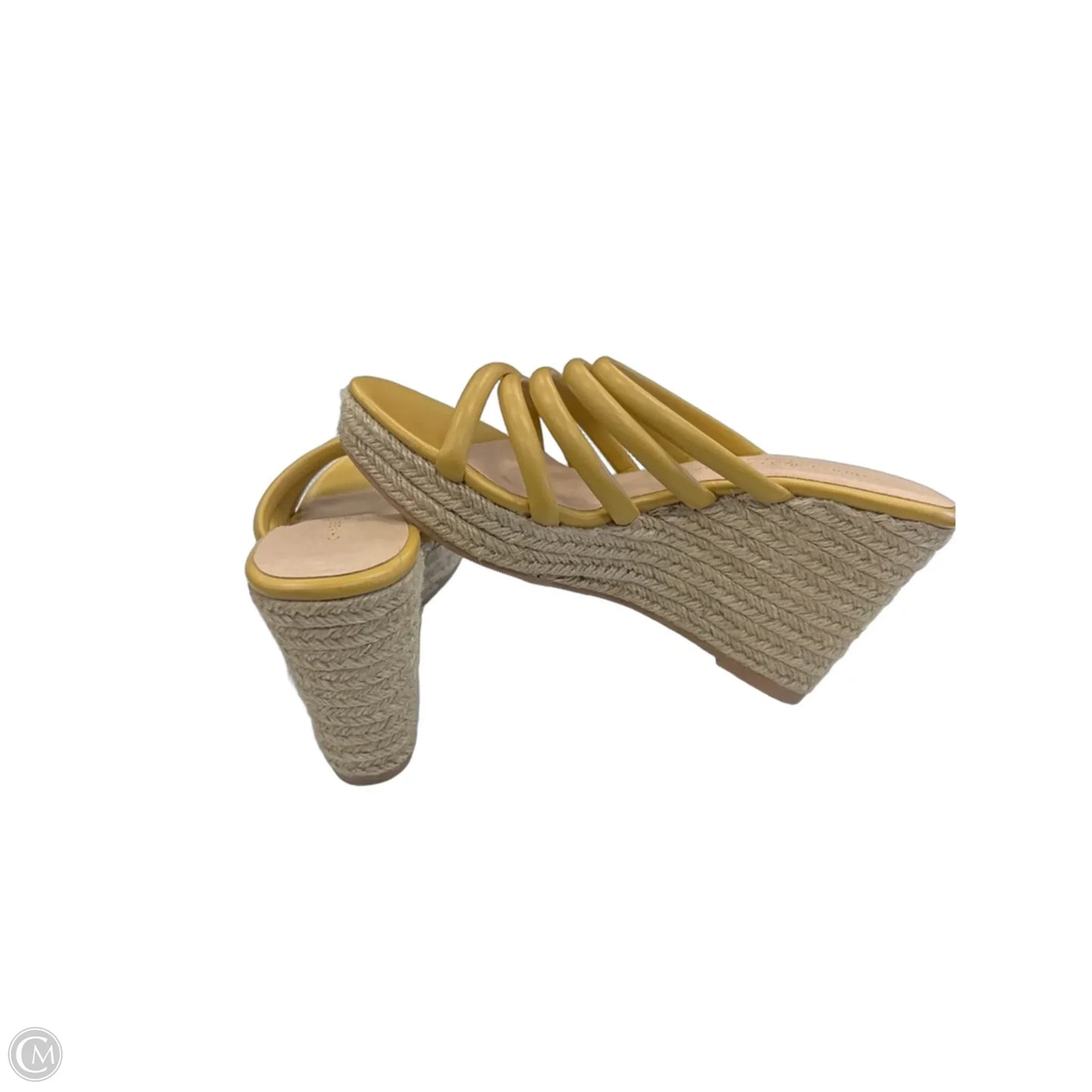 Sandals Heels Wedge By Chinese Laundry In Yellow, Size: 8.5