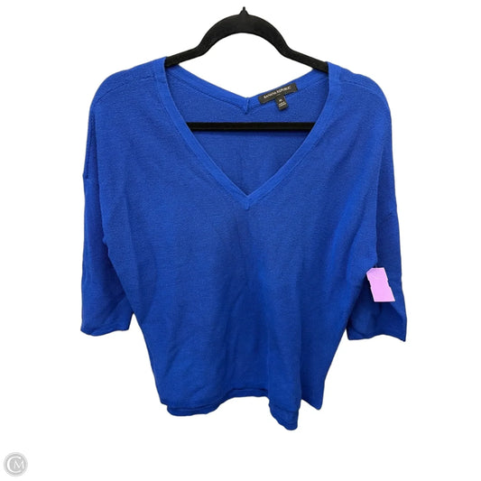 Top 3/4 Sleeve By Banana Republic In Blue, Size: M