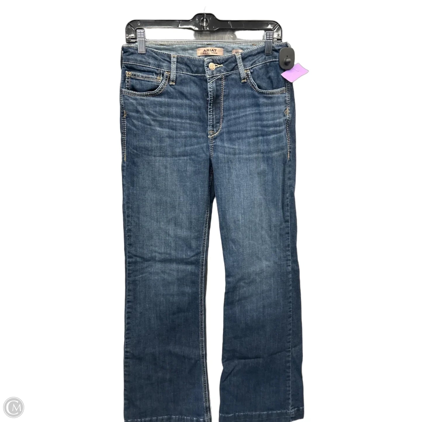 Jeans Boot Cut By Ariat In Blue Denim, Size: 10