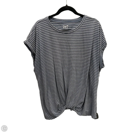 Top Short Sleeve By Maurices In Blue, Size: 2x