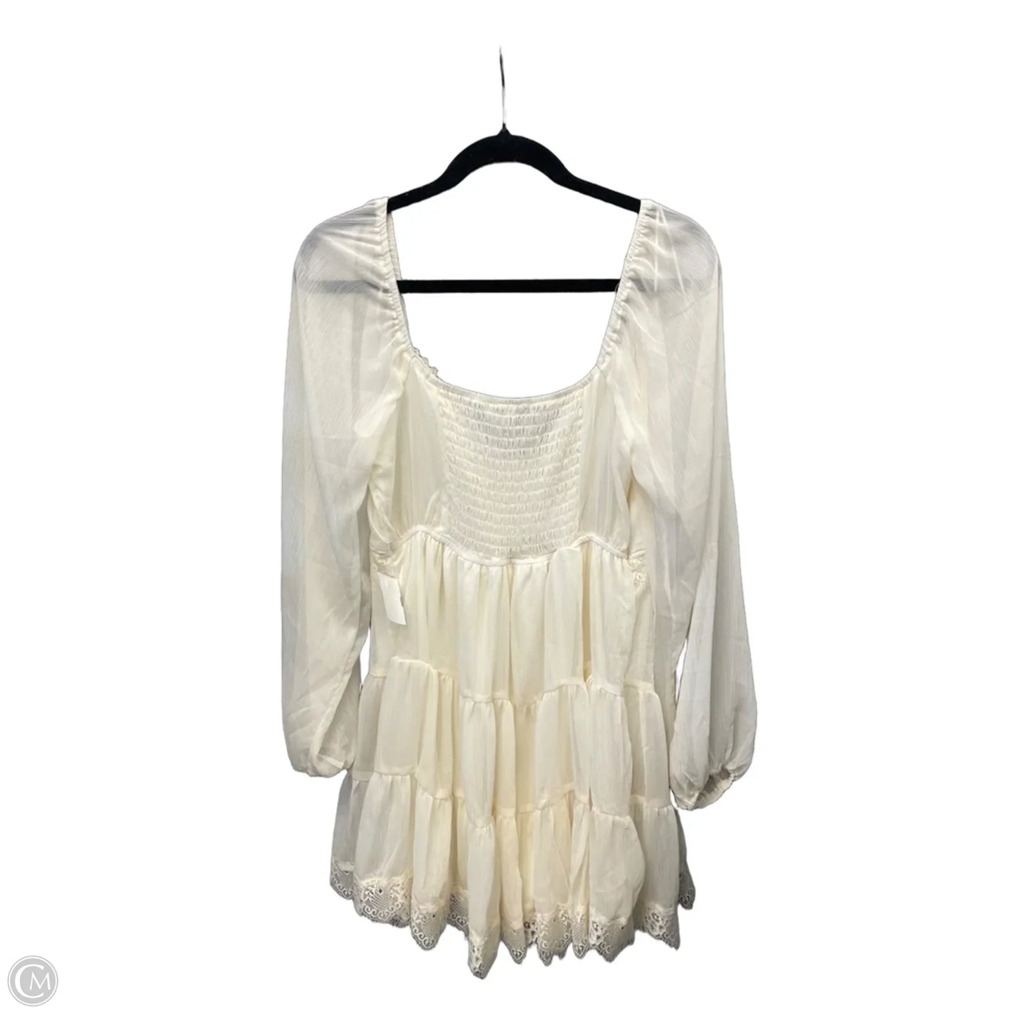 Dress Casual Short By Francesca’s In Cream, Size: L