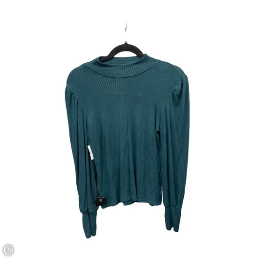 Top Long Sleeve By Mine In Green, Size: L
