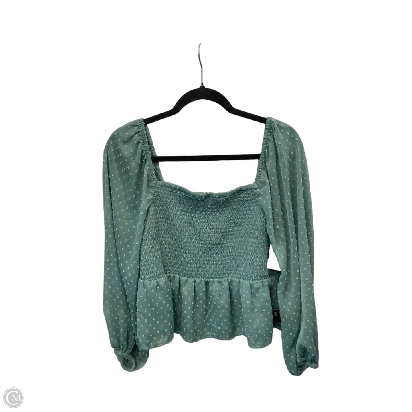 Top Long Sleeve By American Eagle In Green, Size: L