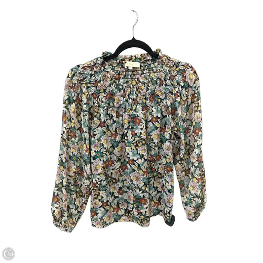 Top Long Sleeve By Loft In Floral Print, Size: Xs
