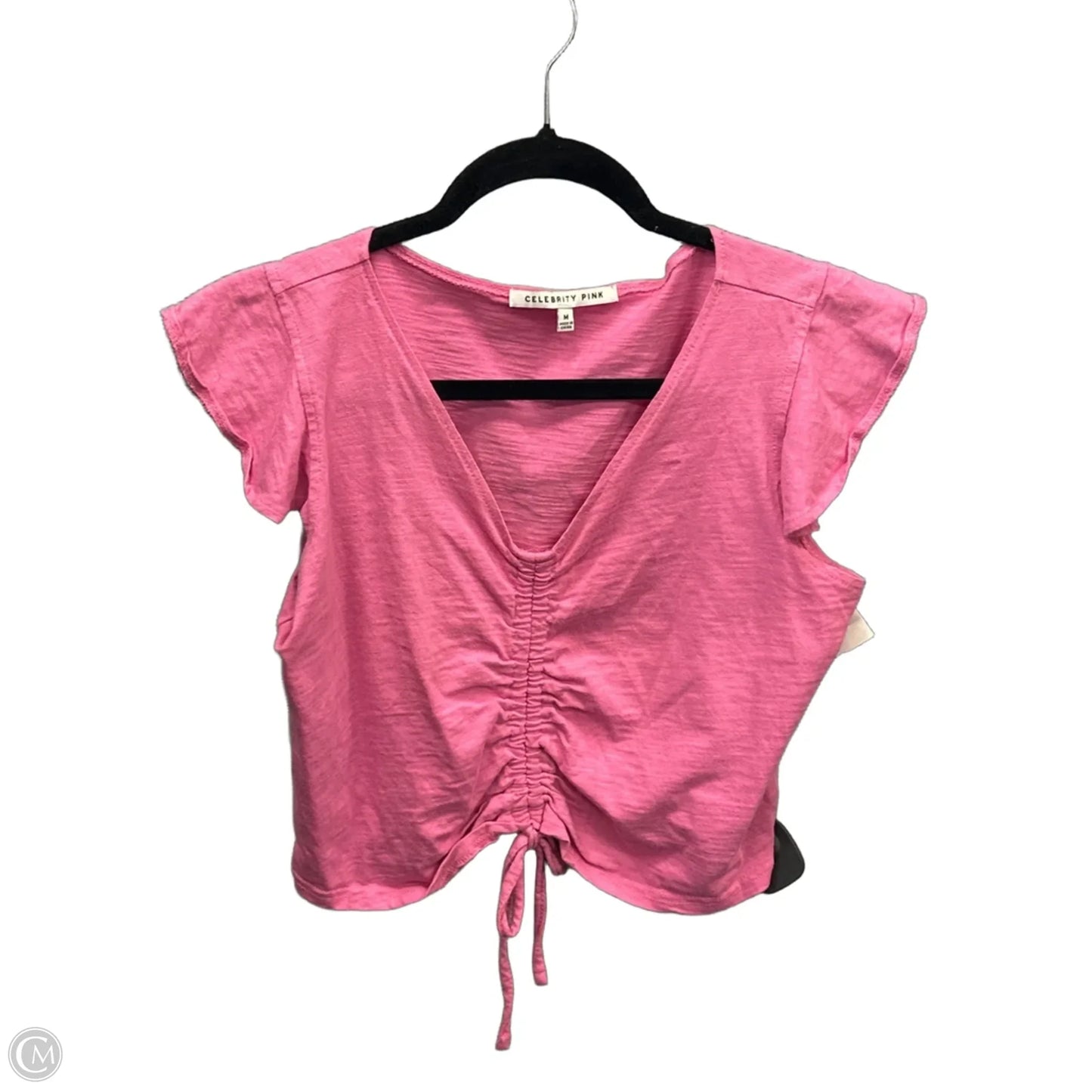 Top Short Sleeve By Celebrity Pink In Pink, Size: M