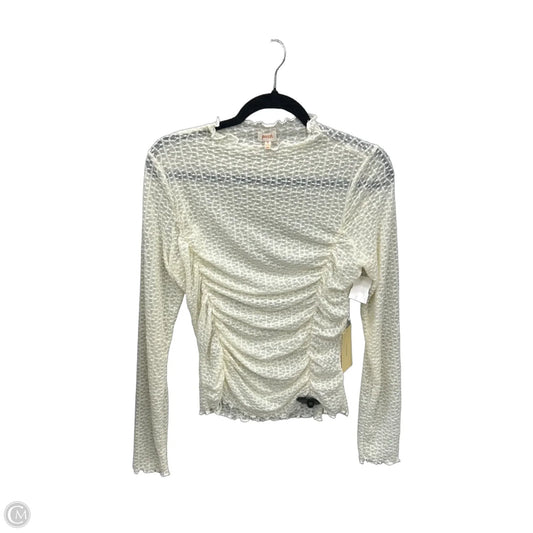Top Long Sleeve By Peach In Cream, Size: Xl