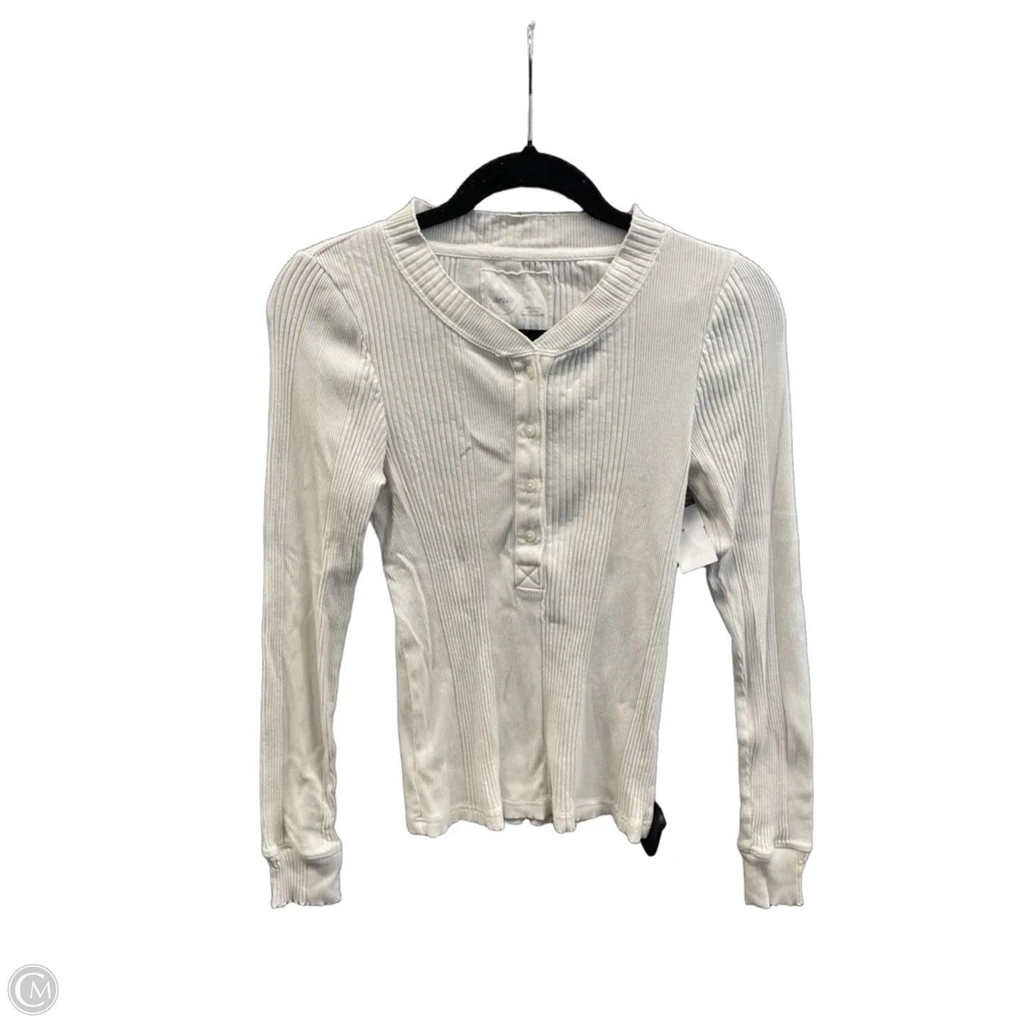 Top Long Sleeve By Aerie In White, Size: L