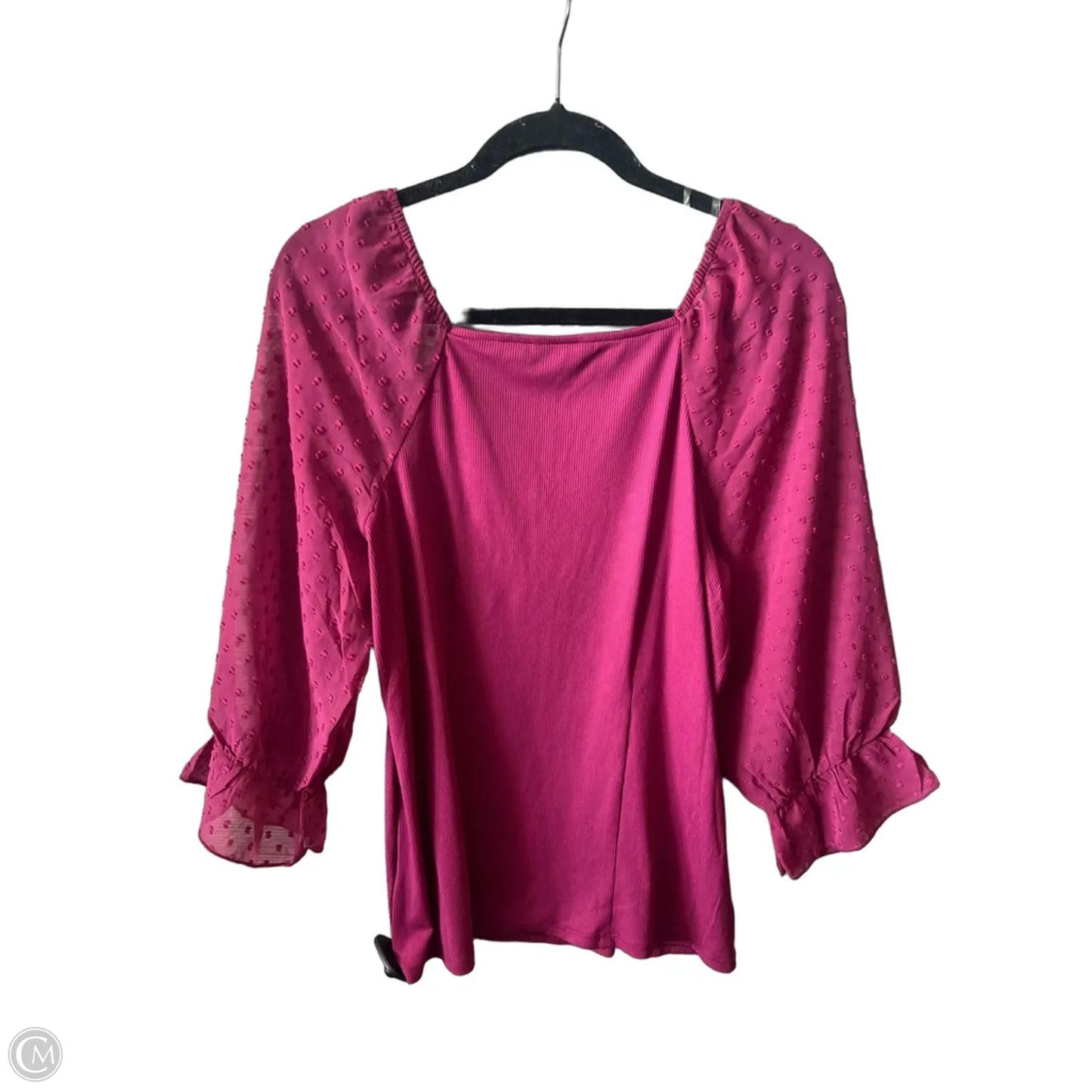 Top Long Sleeve By Cato In Pink, Size: L