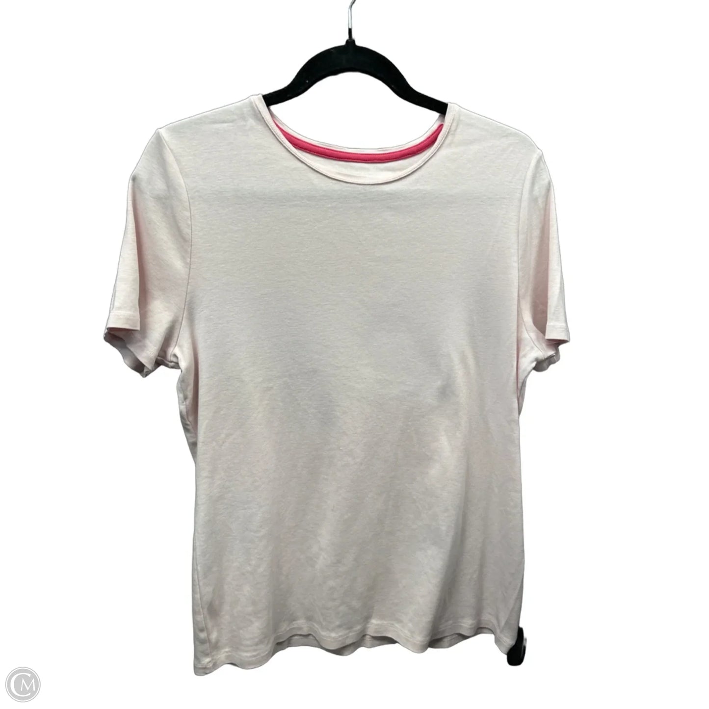 Top Short Sleeve Basic By Talbots In Pink, Size: L