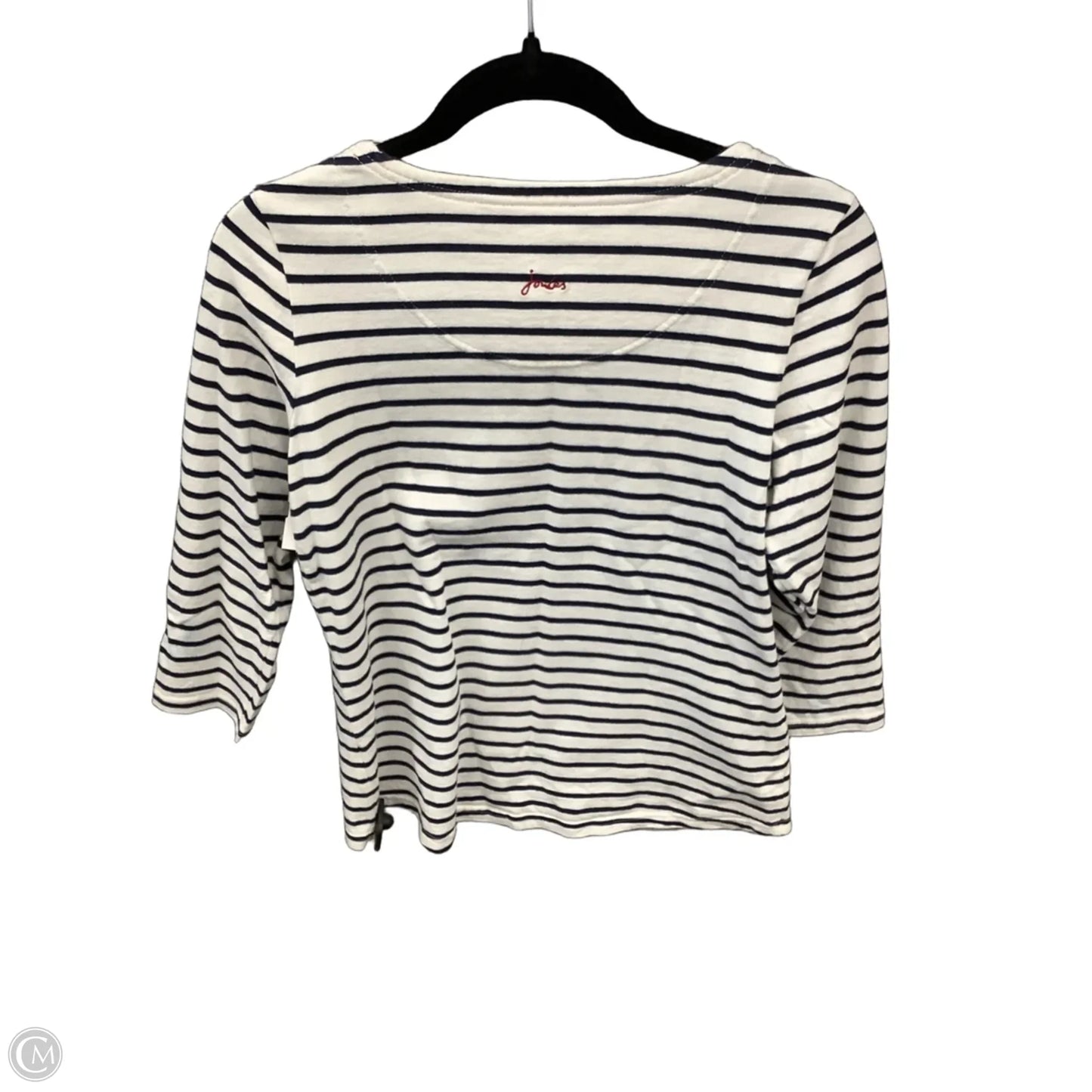 Top 3/4 Sleeve By Joules In Striped Pattern, Size: M