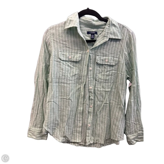 Top Long Sleeve By Chaps In Green, Size: M