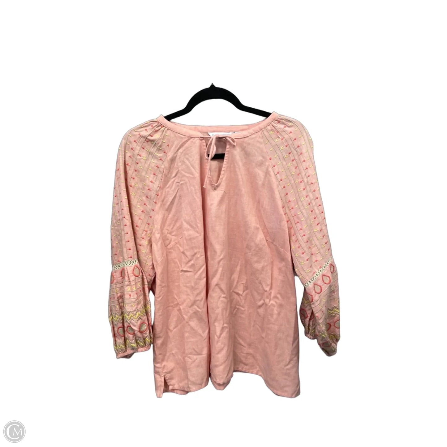 Top Long Sleeve By Clothes Mentor In Pink, Size: Xl