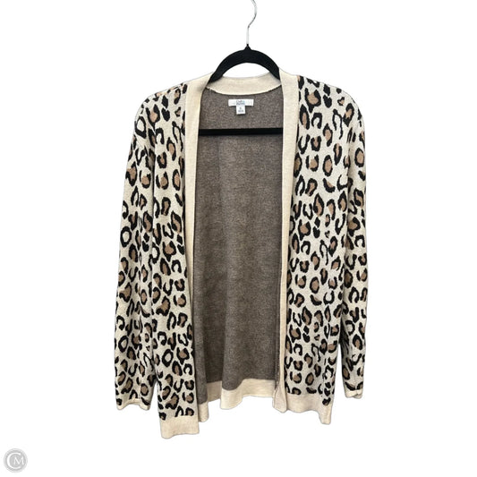 Cardigan By Croft And Barrow In Animal Print, Size: Xl