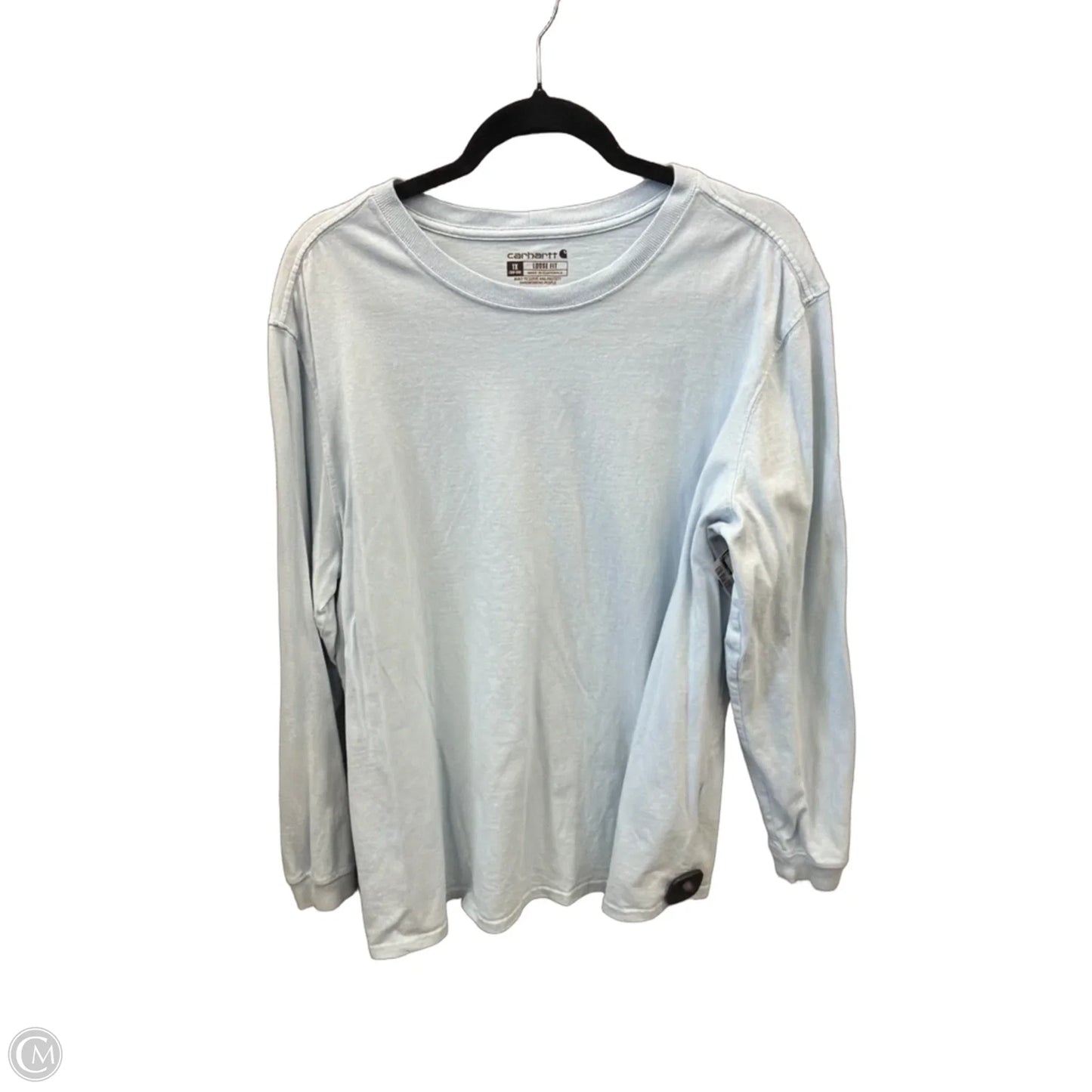 Top Long Sleeve By Carhartt In Blue, Size: 1x