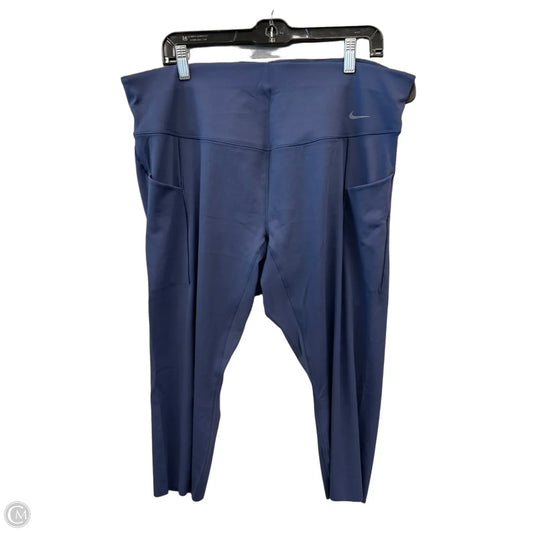 Athletic Leggings Capris By Nike Apparel In Blue, Size: 1x