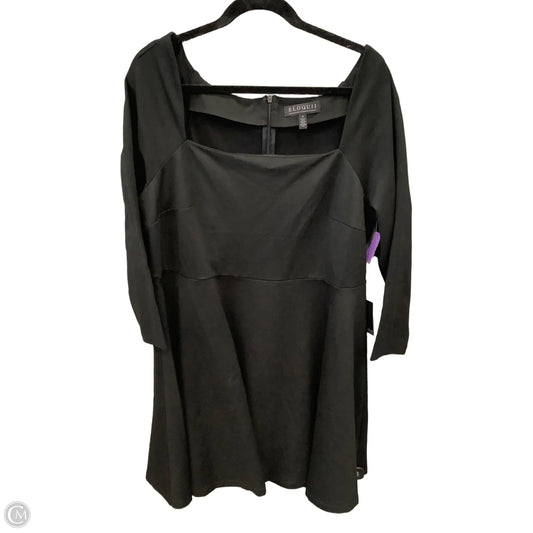 Dress Casual Midi By Eloquii In Black, Size: Xl