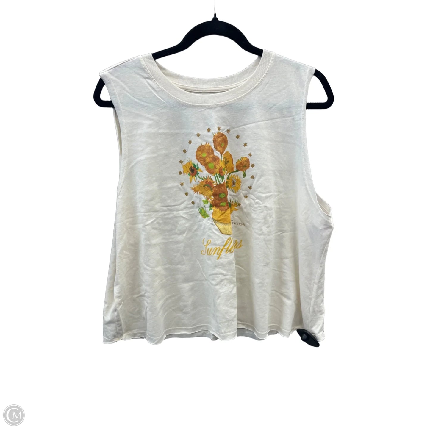 Top Sleeveless By Mighty Fine In Cream, Size: Xl