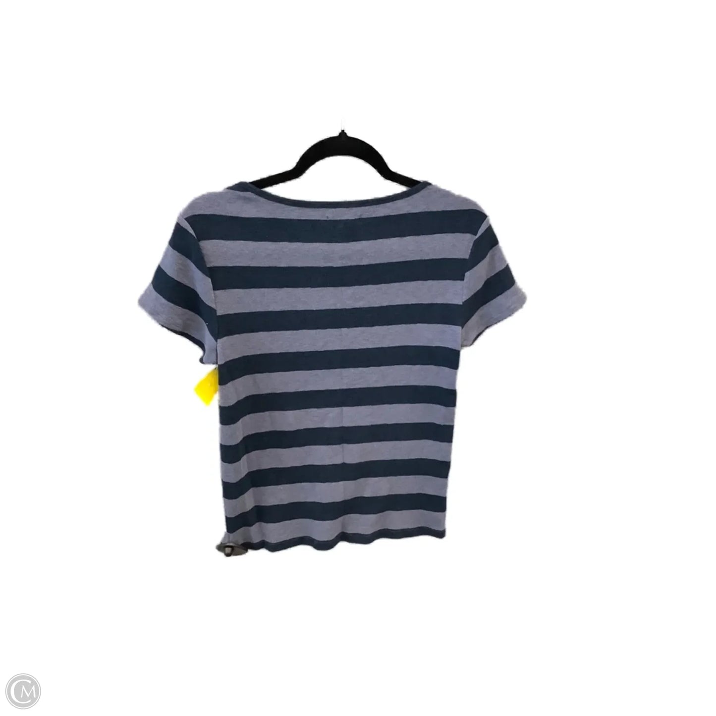 Top Short Sleeve By Madewell In Striped Pattern, Size: L