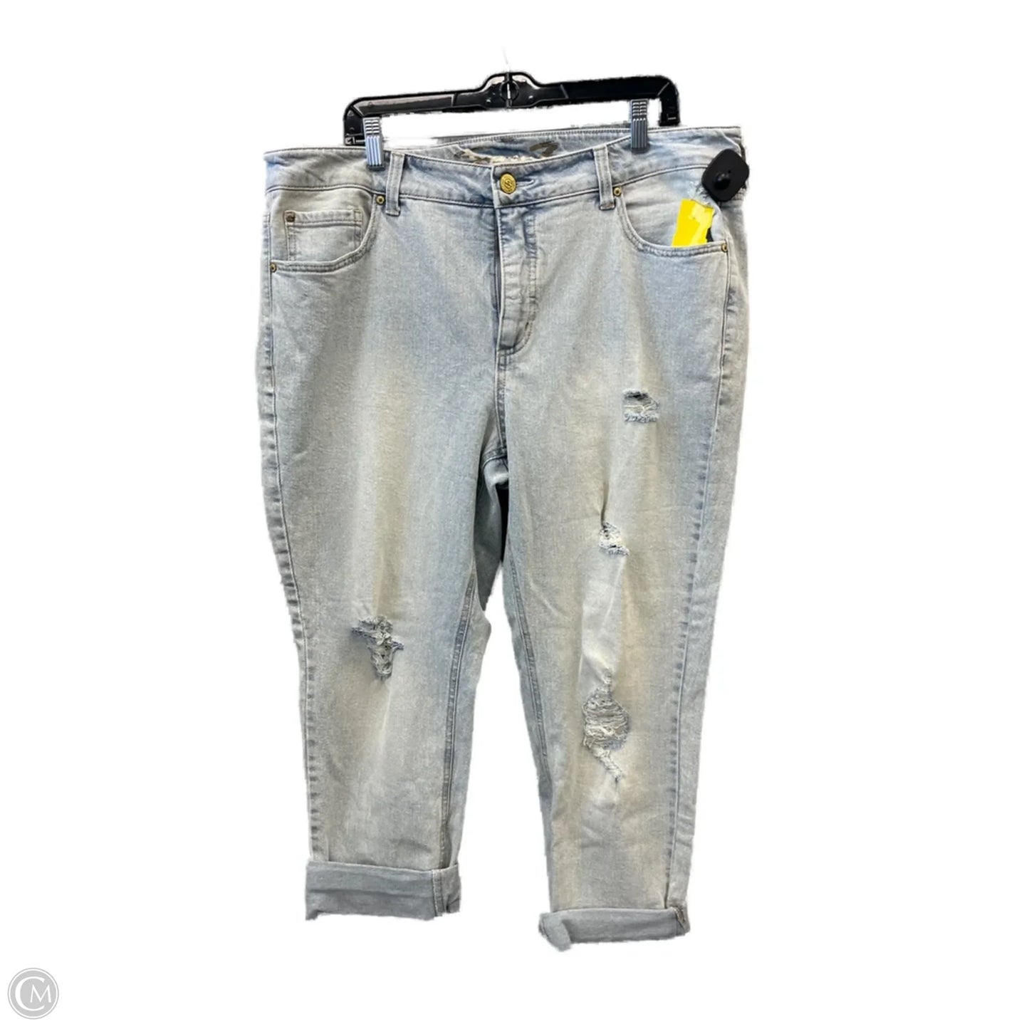 Jeans Straight By Seven 7 In Blue Denim, Size: 16