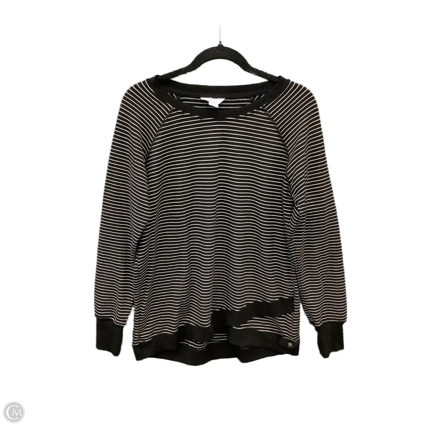 Top Long Sleeve By Danskin In Striped Pattern, Size: L