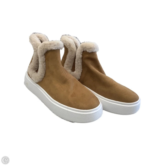 Boots Ankle Flats By Nine West In Gold, Size: 9