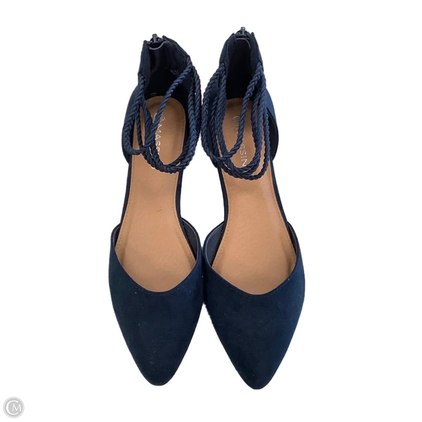 Shoes Flats By Massini In Blue, Size: 9.5