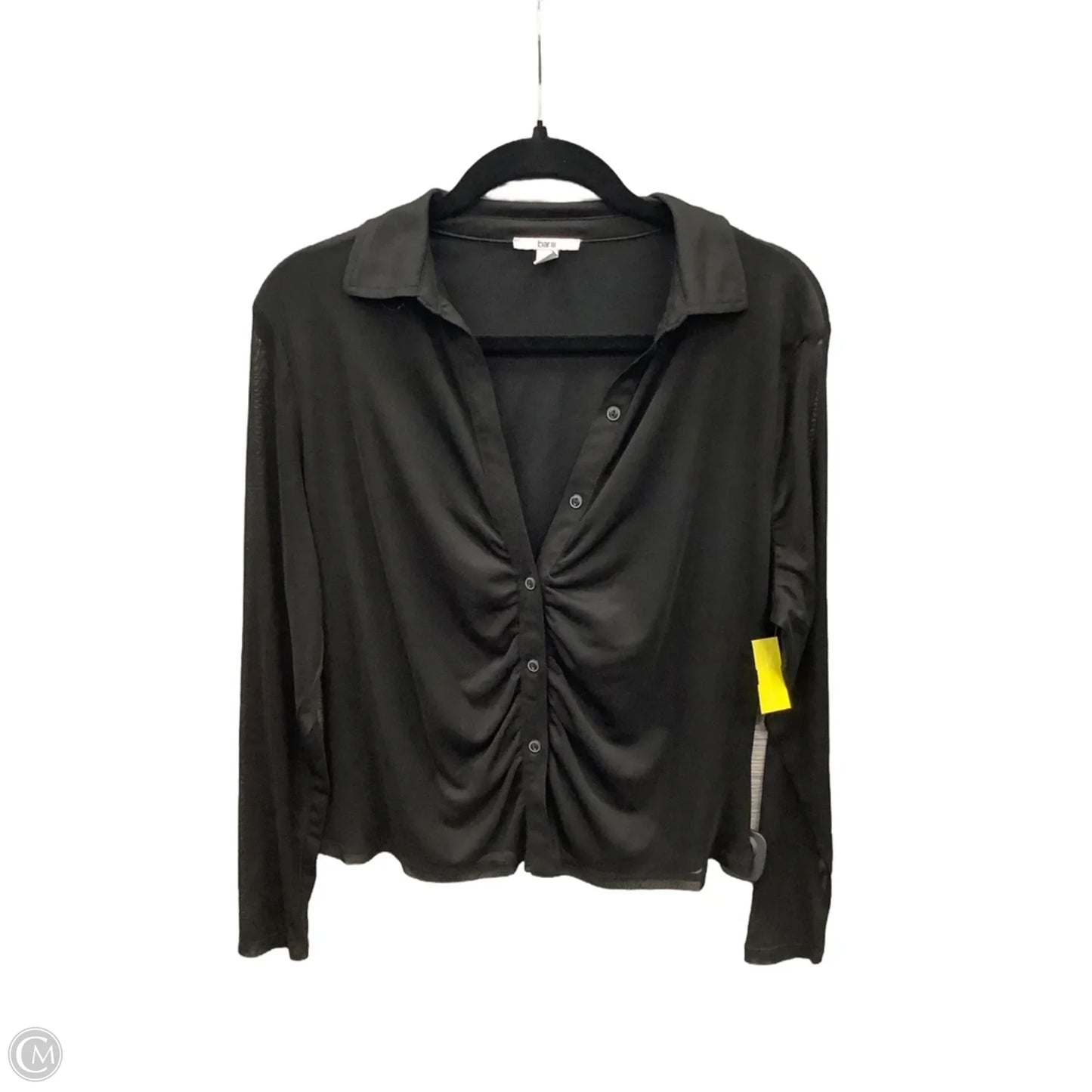 Top Long Sleeve By Bar Iii In Black, Size: 1x