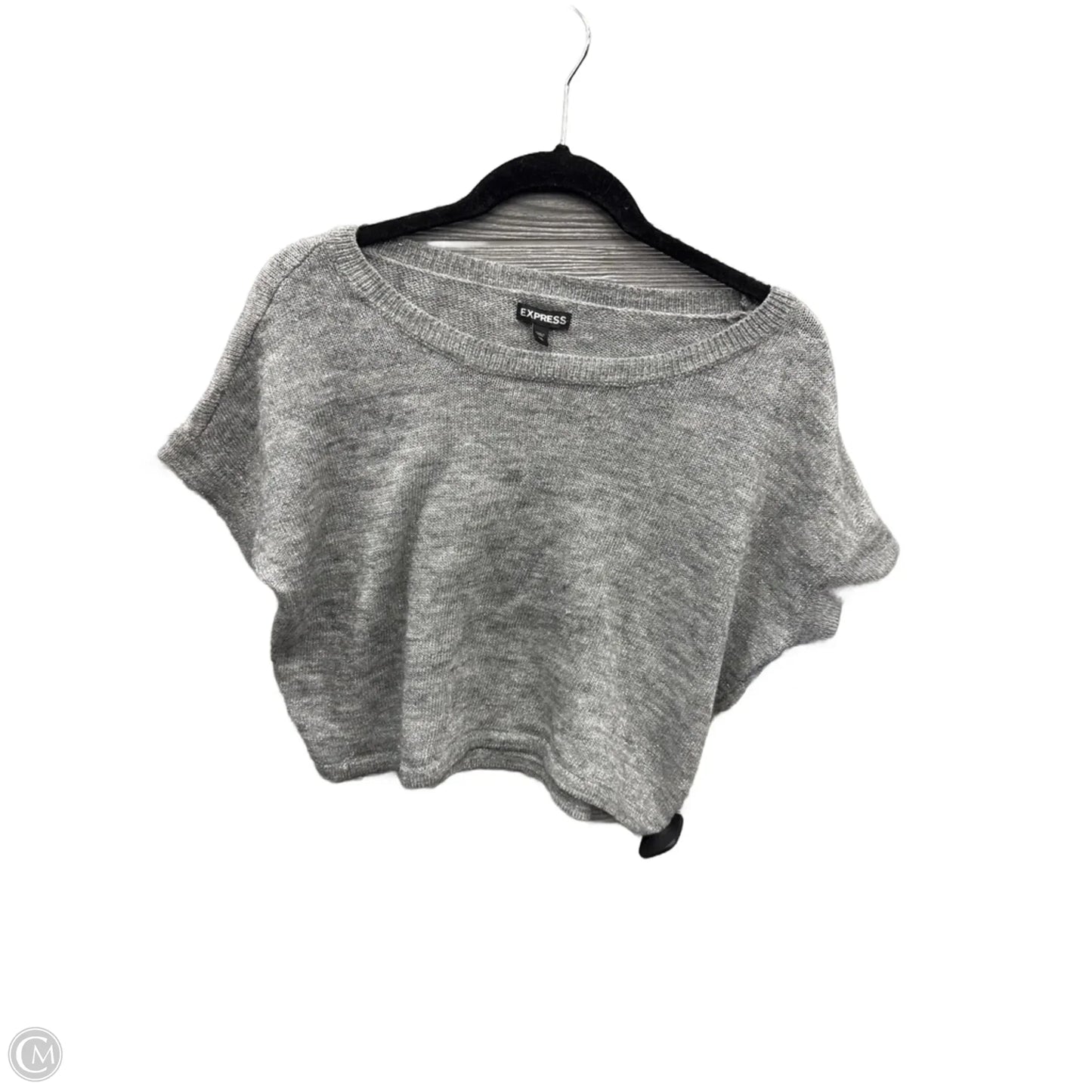 Top Short Sleeve By Express In Grey, Size: Xs