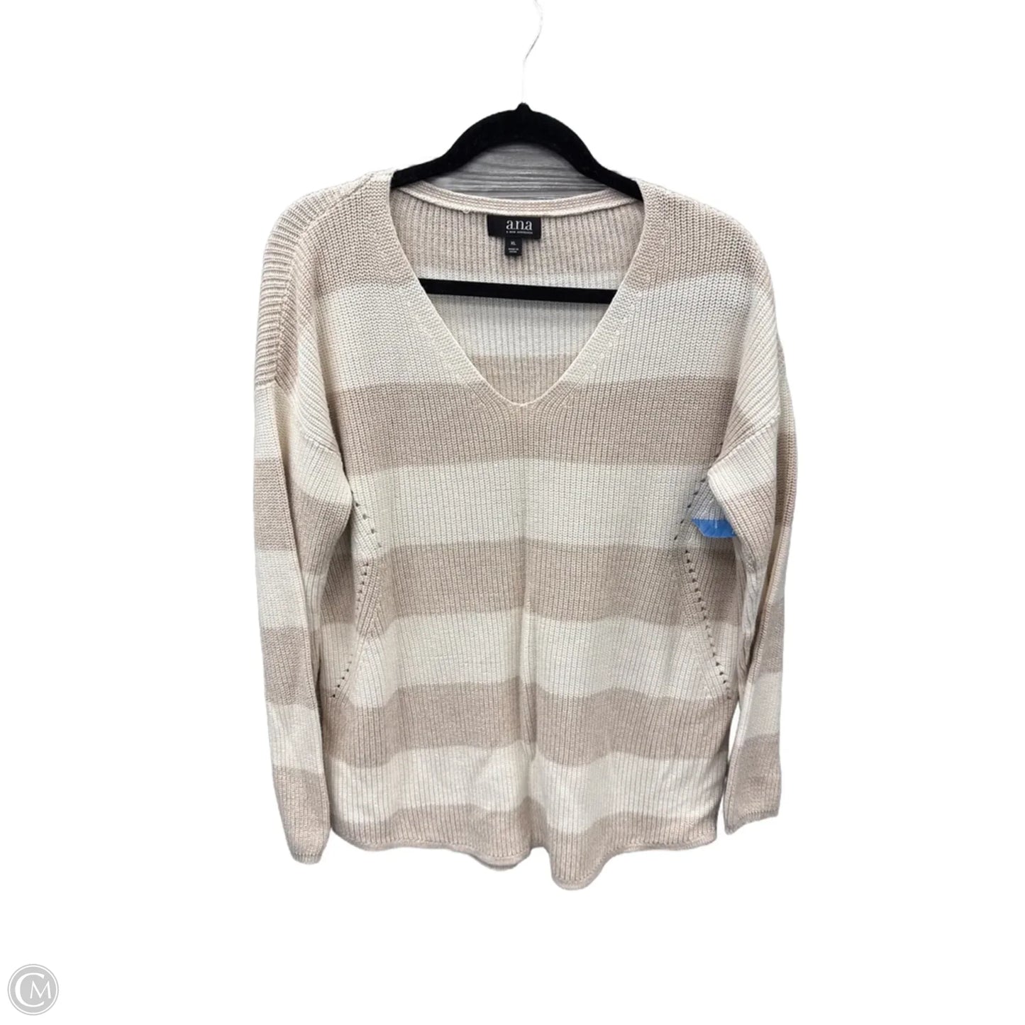 Sweater By Ana In Striped Pattern, Size: Xl