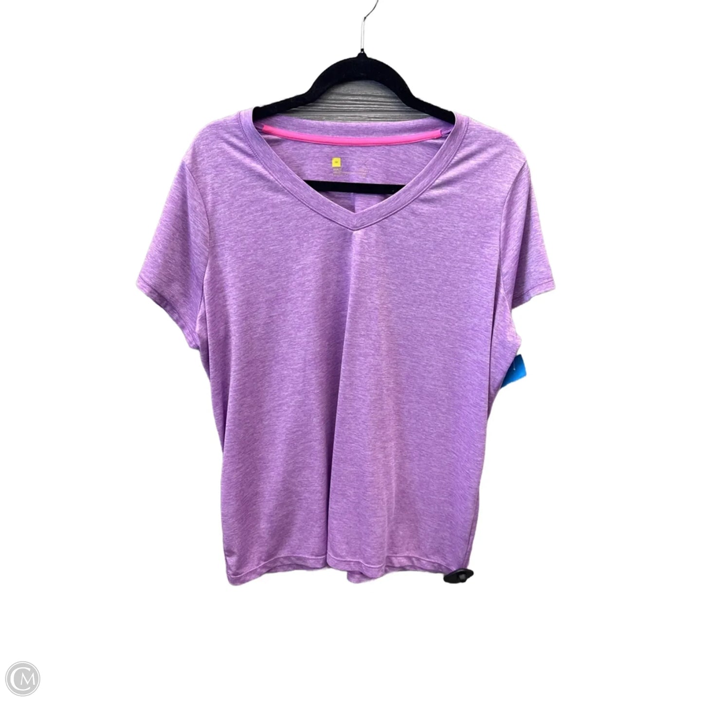 Athletic Top Short Sleeve By Xersion In Purple, Size: 1x