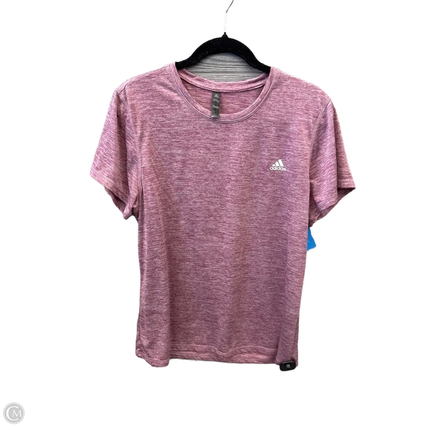 Athletic Top Short Sleeve By Adidas In Pink, Size: Xl