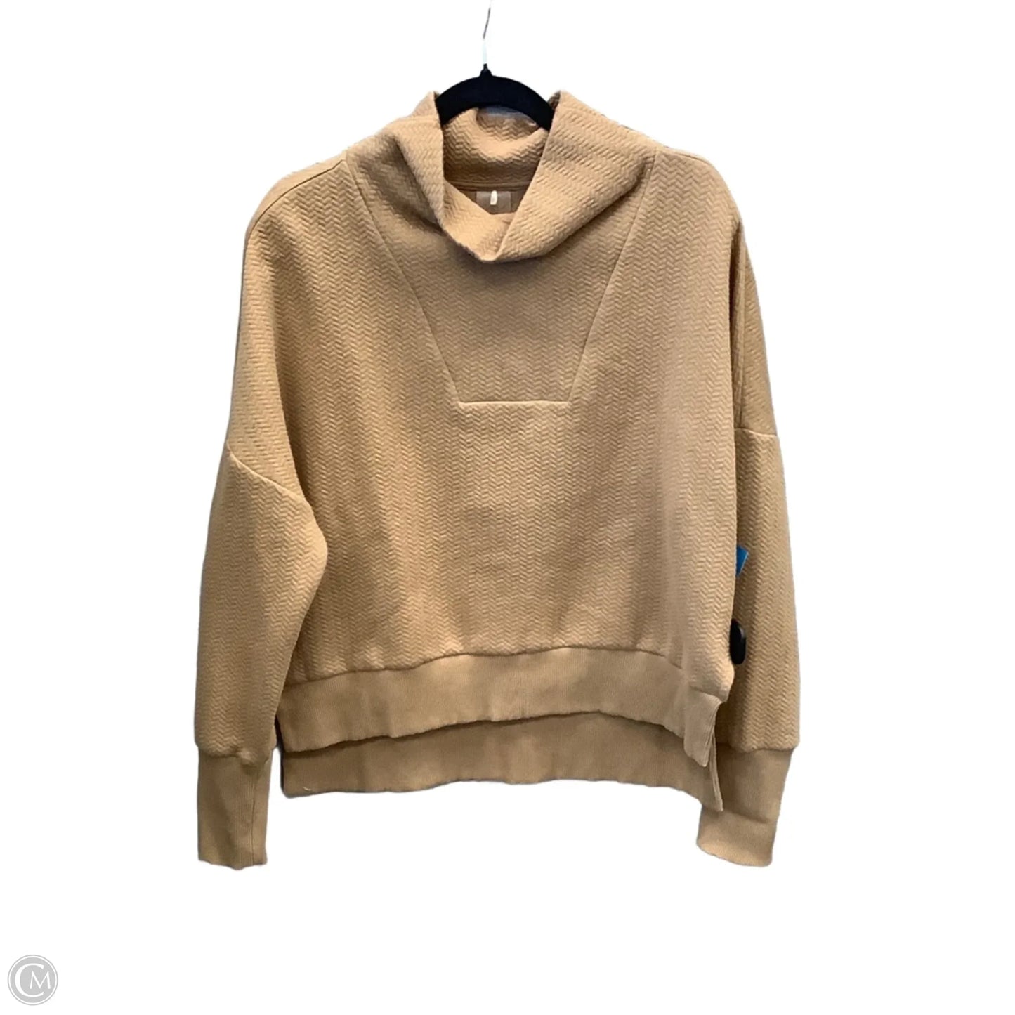 Athletic Top Long Sleeve Collar By Calia In Brown, Size: S