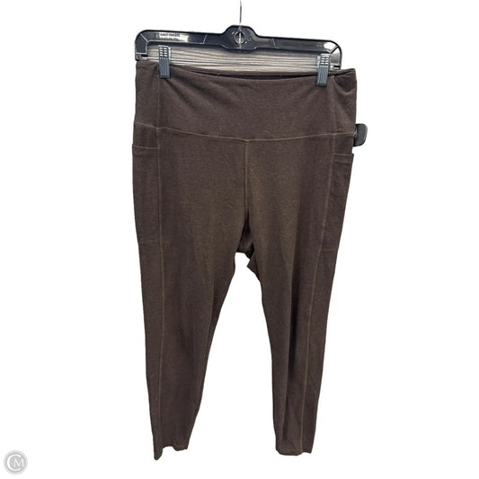 Athletic Leggings By Danskin In Brown, Size: L