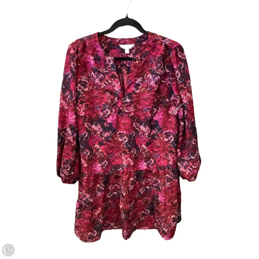 Dress Casual Short By Time And Tru In Red, Size: M