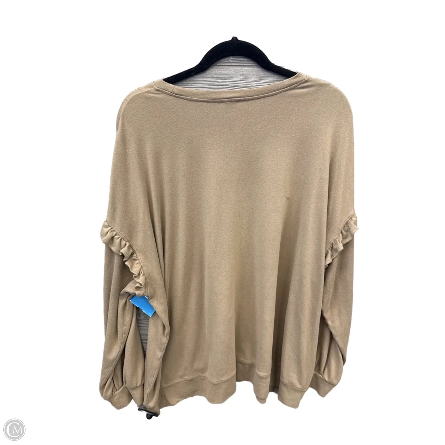 Top Long Sleeve By Lee In Brown, Size: 2x