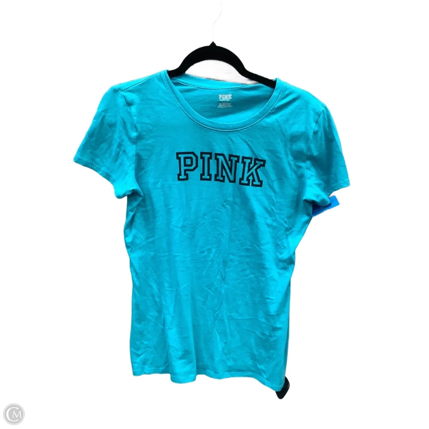 Top Short Sleeve By Pink In Blue, Size: M