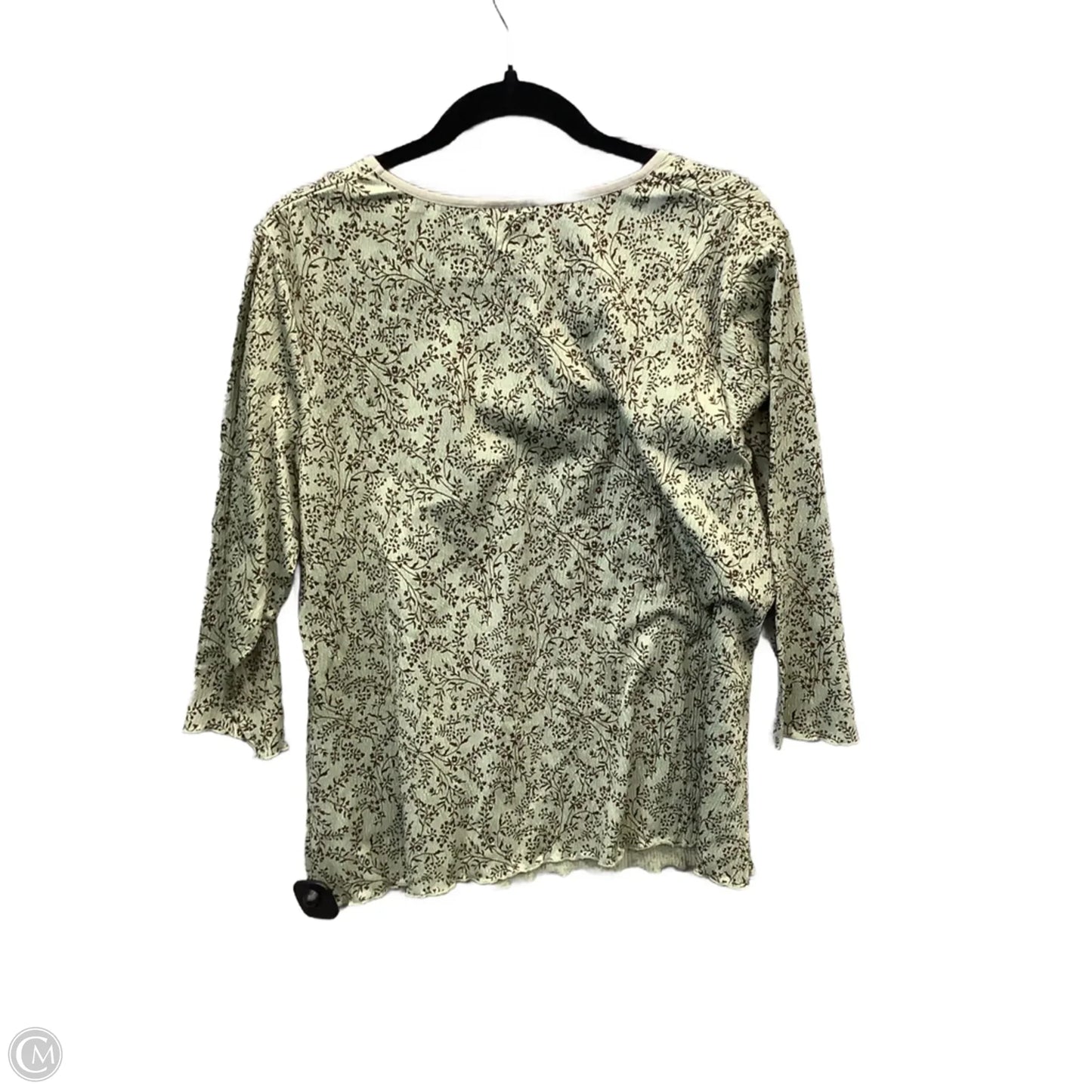 Top Long Sleeve By Croft And Barrow In Green, Size: 1x