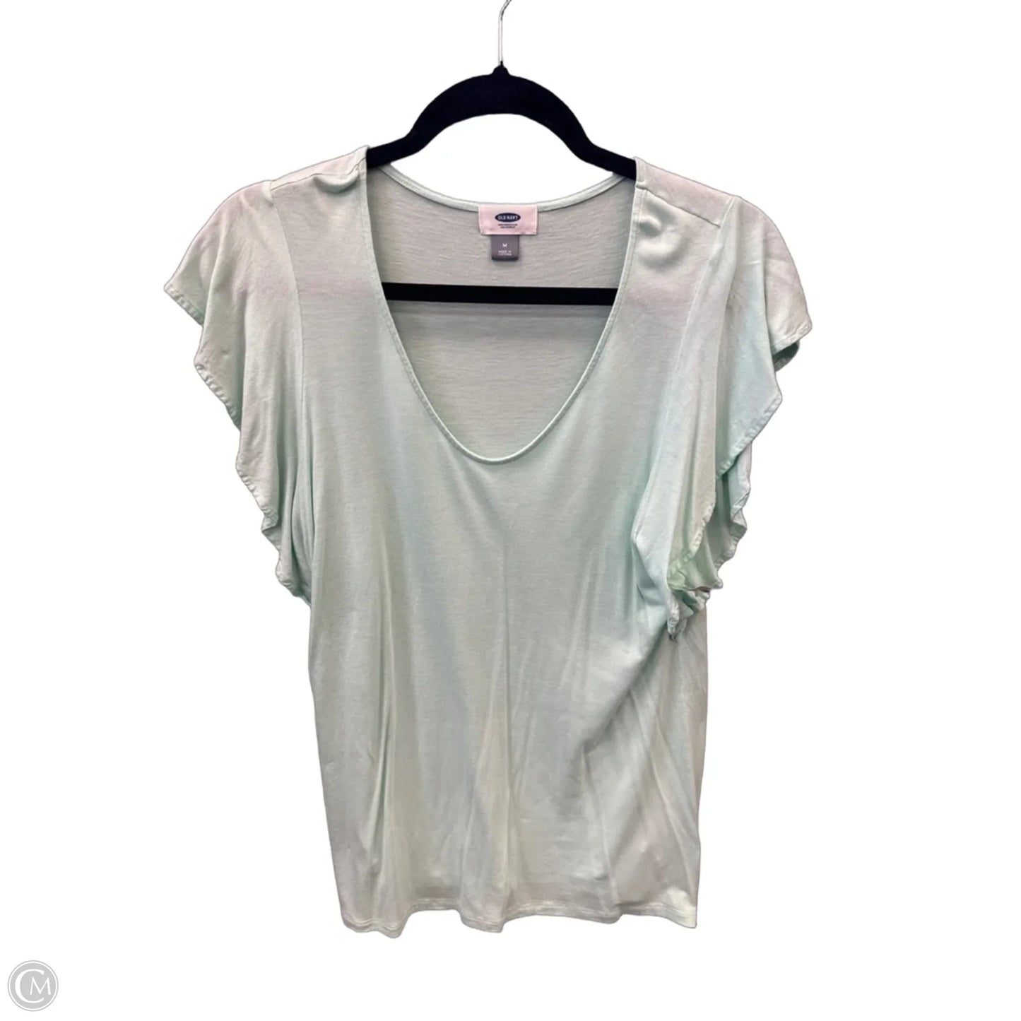 Top Short Sleeve By Old Navy In Green, Size: M