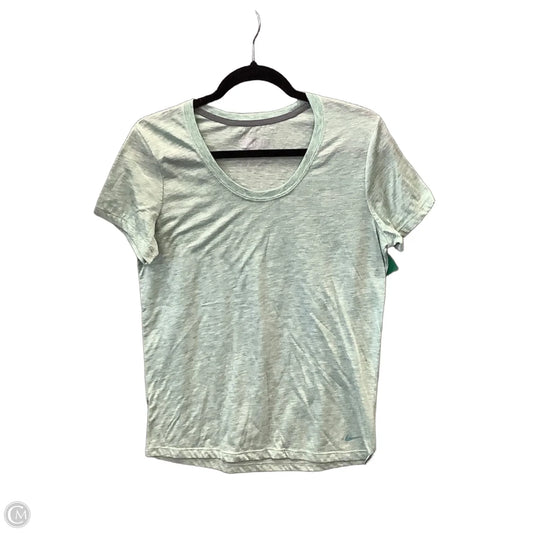 Athletic Top Short Sleeve By Nike In Green, Size: M