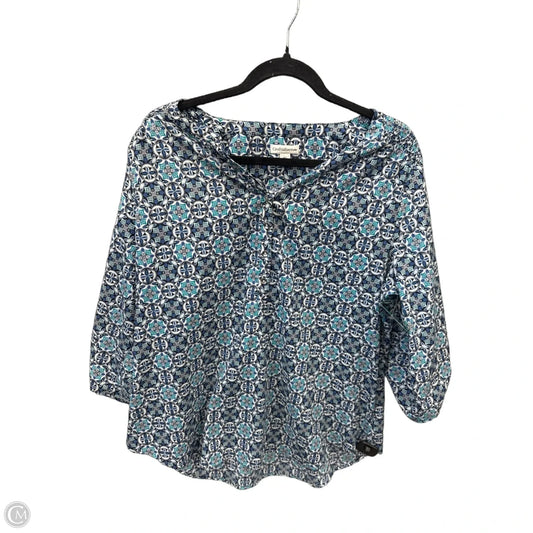 Top 3/4 Sleeve By Croft And Barrow In Blue, Size: Xl